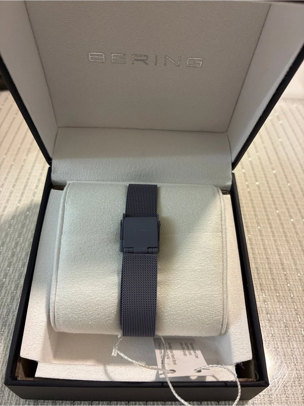 Ring Navy Blue Stainless Steel Mesh Watch